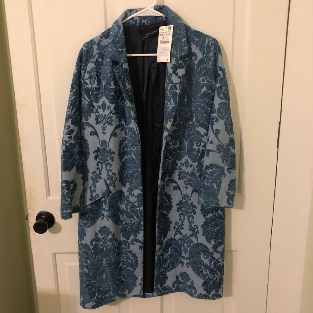 Blue Zara Coat NWT